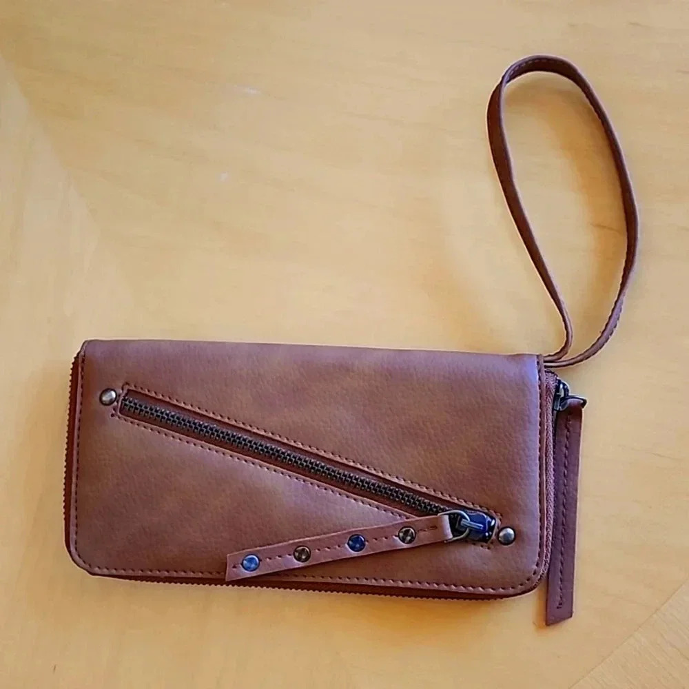 Free People NWOT distressed vegan wallet!